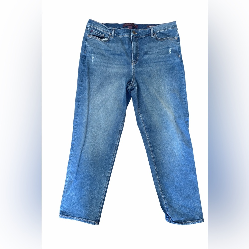 Gloria Vanderbilt Classic Blue Denim‎ Boyfriend Jeans